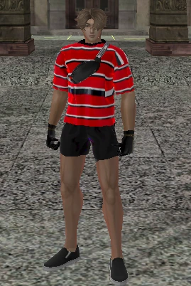 條紋潮流服飾｜男款實裝外觀